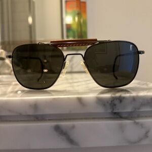 Randolph Aviator Gunmetal  unisex Sunglasses